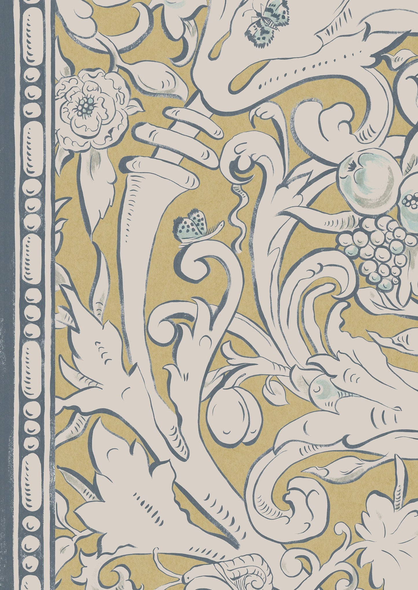 Bacchus Wallpaper - Mead - Lewis & Wood