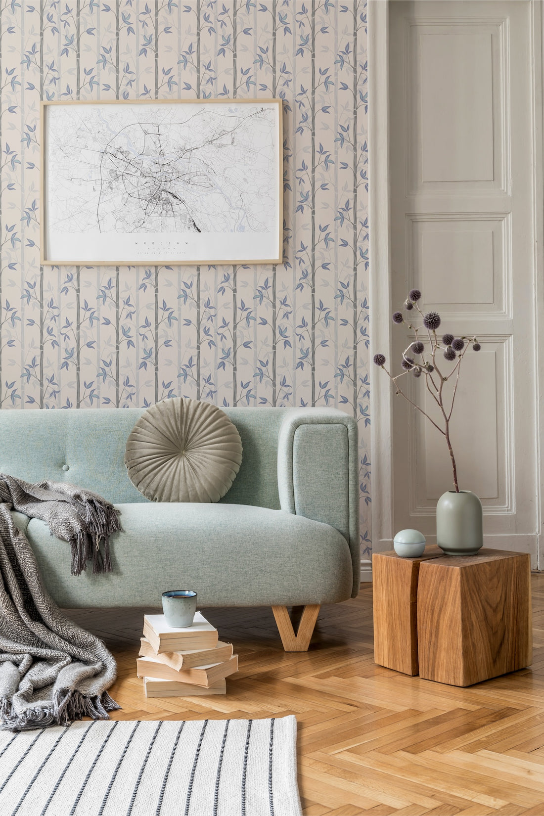 Bamboo Wallpaper - Winter - Summer Gray
