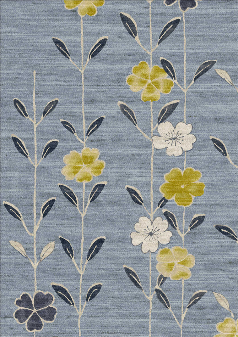 Blossom Wallpaper - Saffron Sky - Lewis & Wood