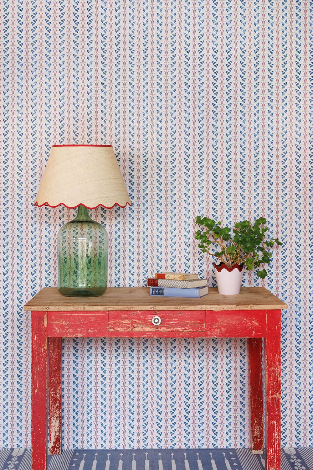 Bluebells Wallpaper - Blue / Raspberry - BG3000101 - Barneby Gates