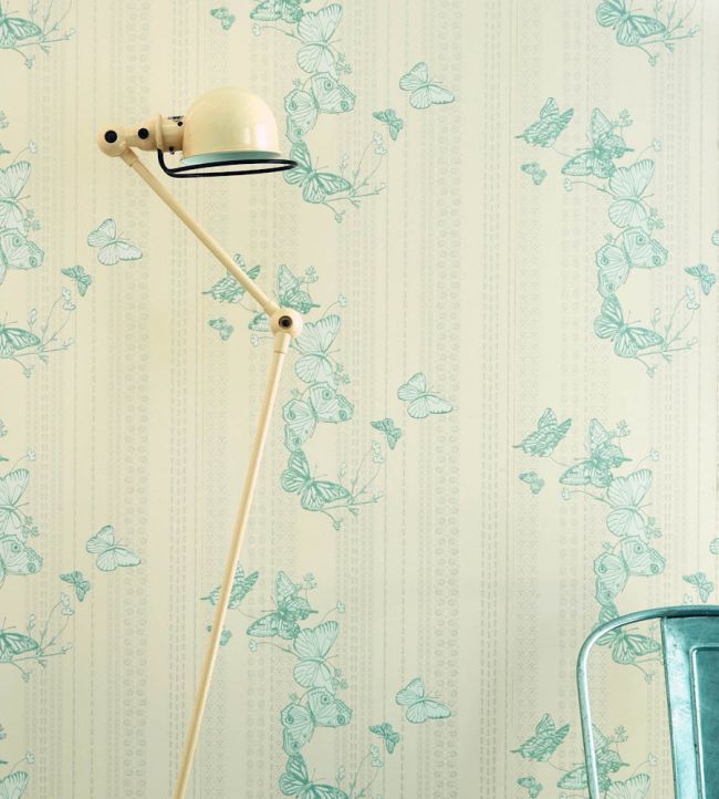 Bugs and Butterflies Wallpaper - Ice Blue - BG0100 - 302 - Barneby Gates