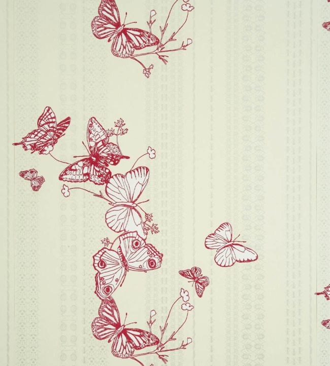 Bugs and Butterflies Wallpaper - Raspberry - BG0100 - 301 - Barneby Gates