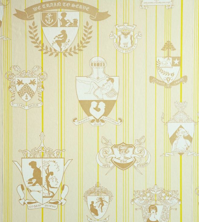 Carpe Noctem Wallpaper - Lime / Gold - BG0100 - 202 - Barneby Gates