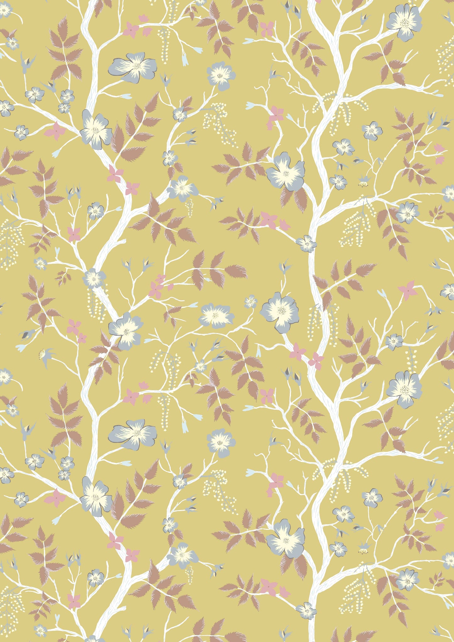 Cinda's Roses Wallpaper - Sunshine - Lewis & Wood