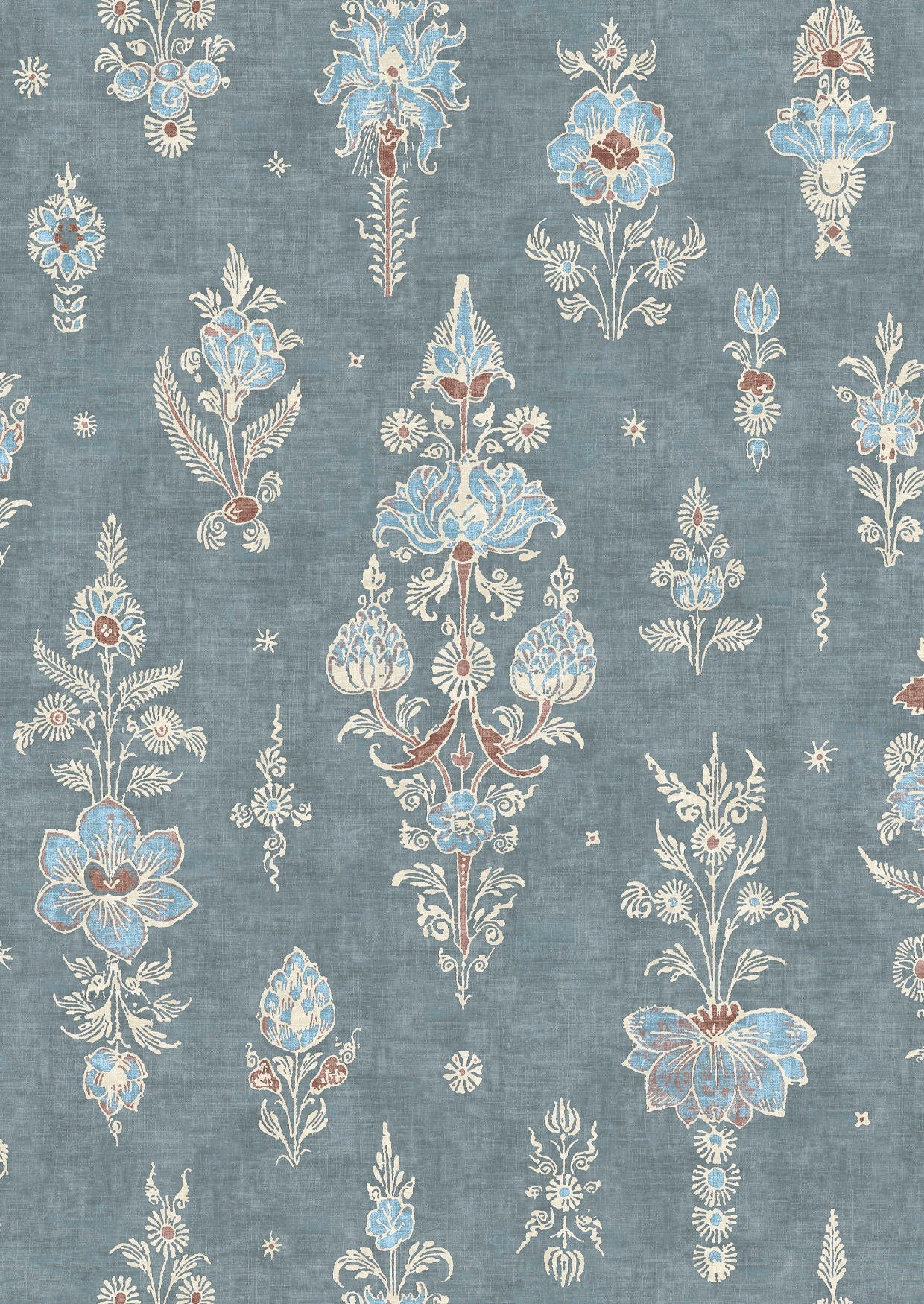 Citadel Wallpaper - Blue Almond - Lewis & Wood