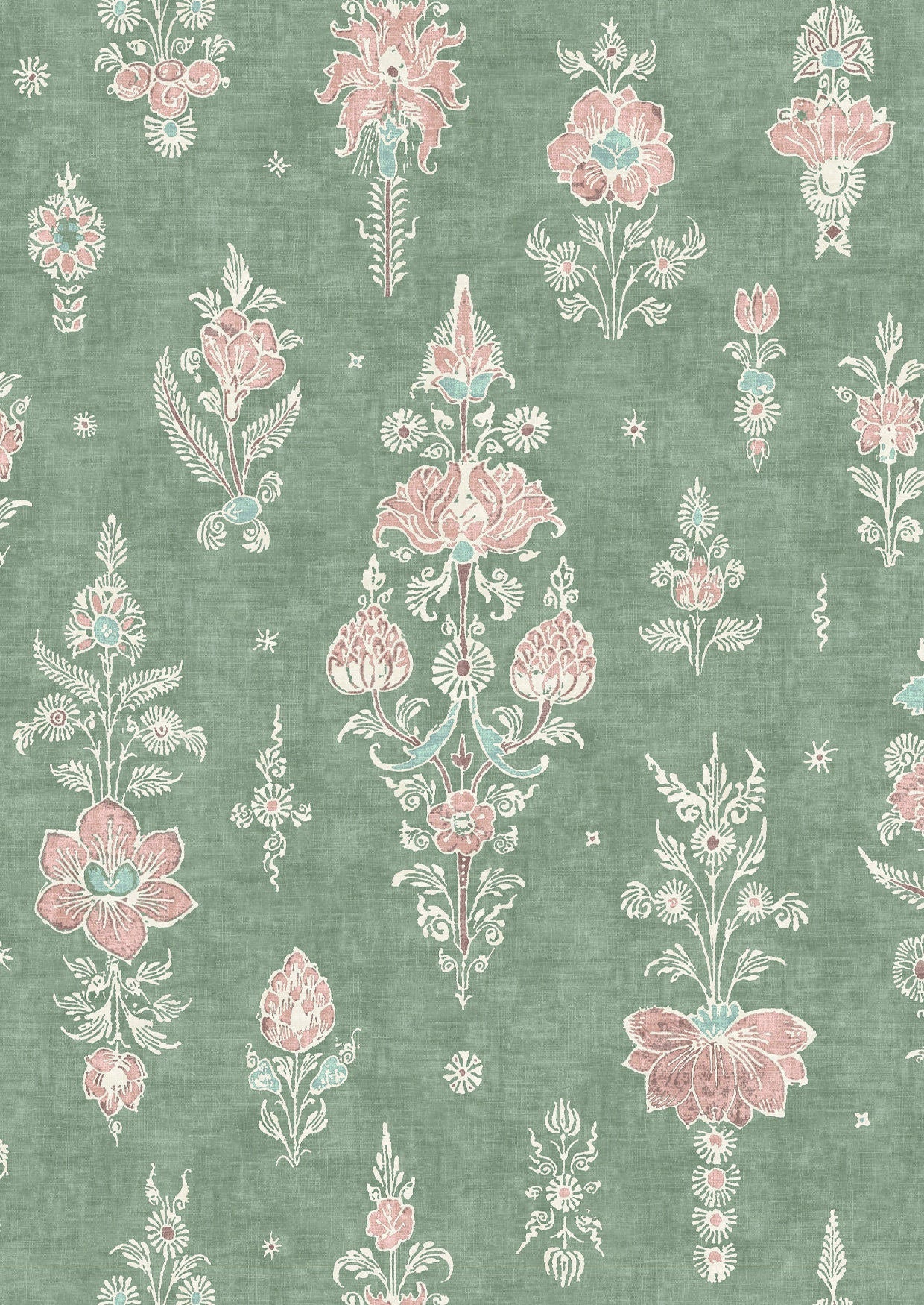 Citadel Wallpaper - Green Glaze - Lewis & Wood