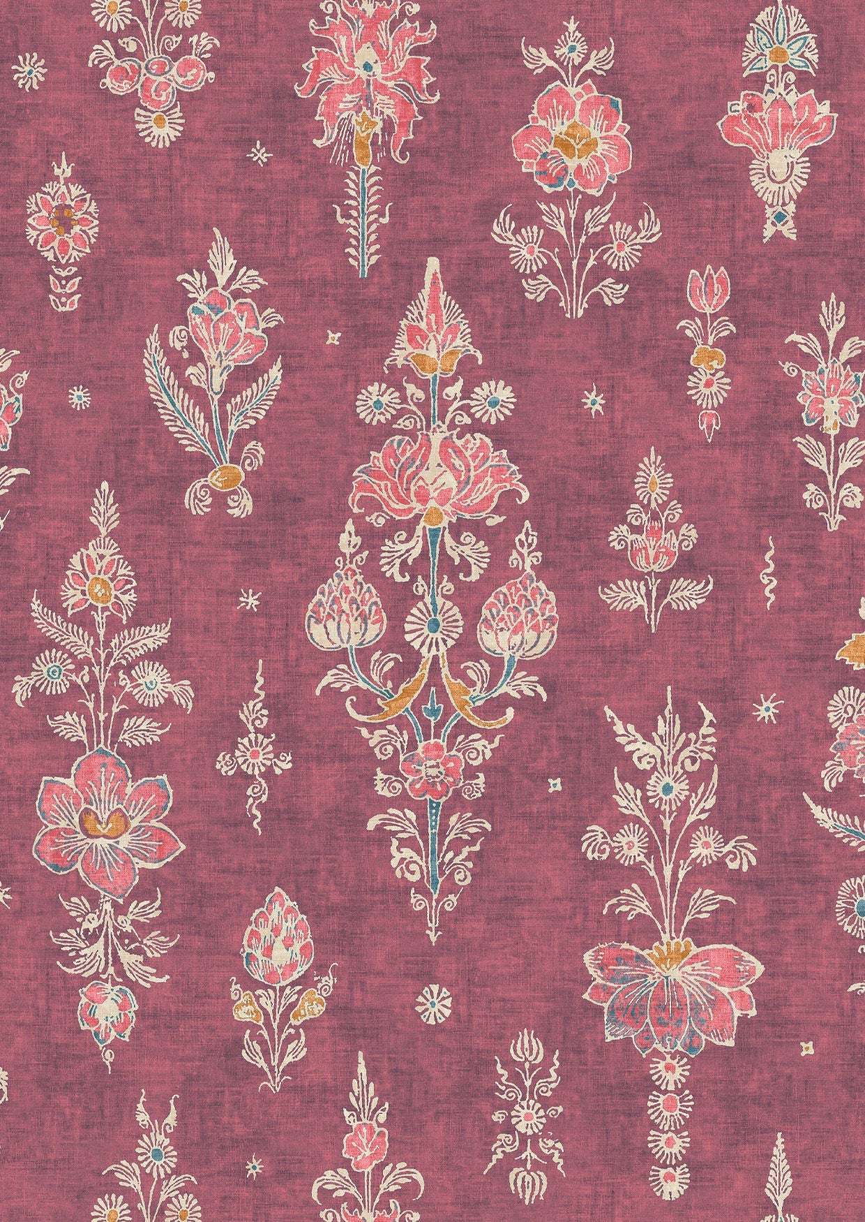 Citadel Wallpaper - Turkish Rose - Lewis & Wood
