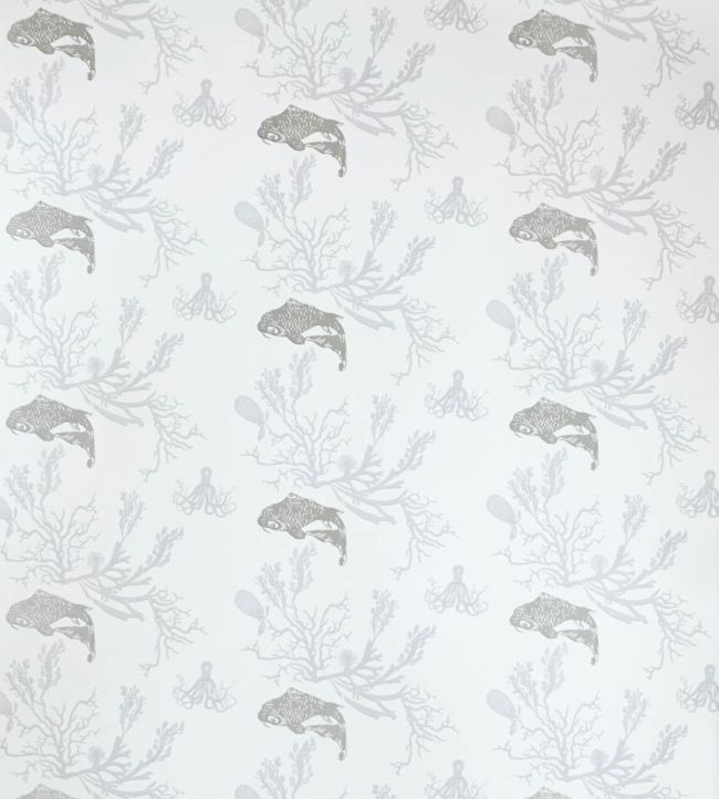 Coral Wallpaper - Pale grey / silver - BG0900 - 202 - Barneby Gates