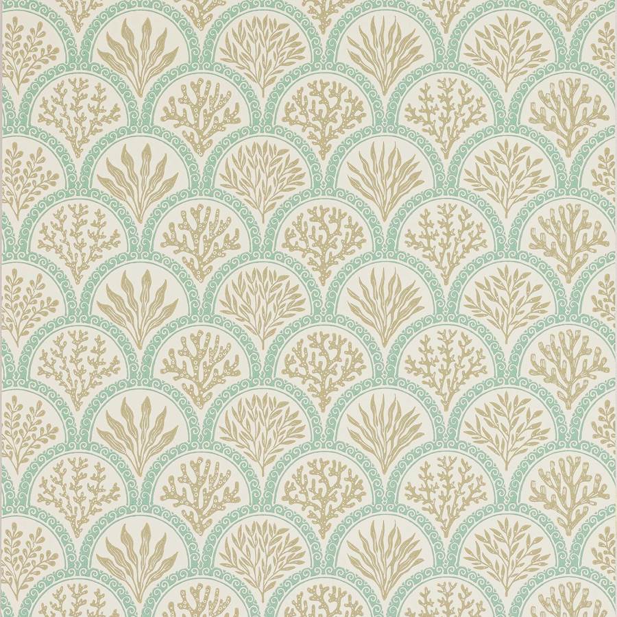 Coralli Wallpaper - Aqua - J186W-05 - Jane Churchill