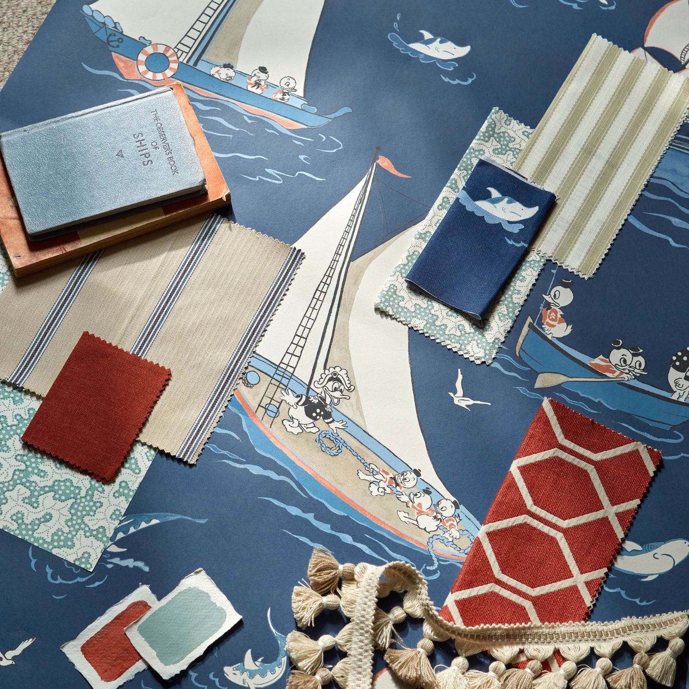 Donald Nautical Wallpaper - Night Fishing - DDIW217283 - Sanderson
