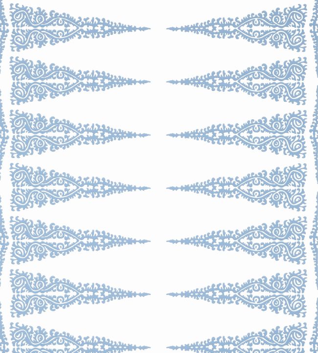 Ellery Stripe Wallpaper - Sky Blue on White - AT24543 - Anna French