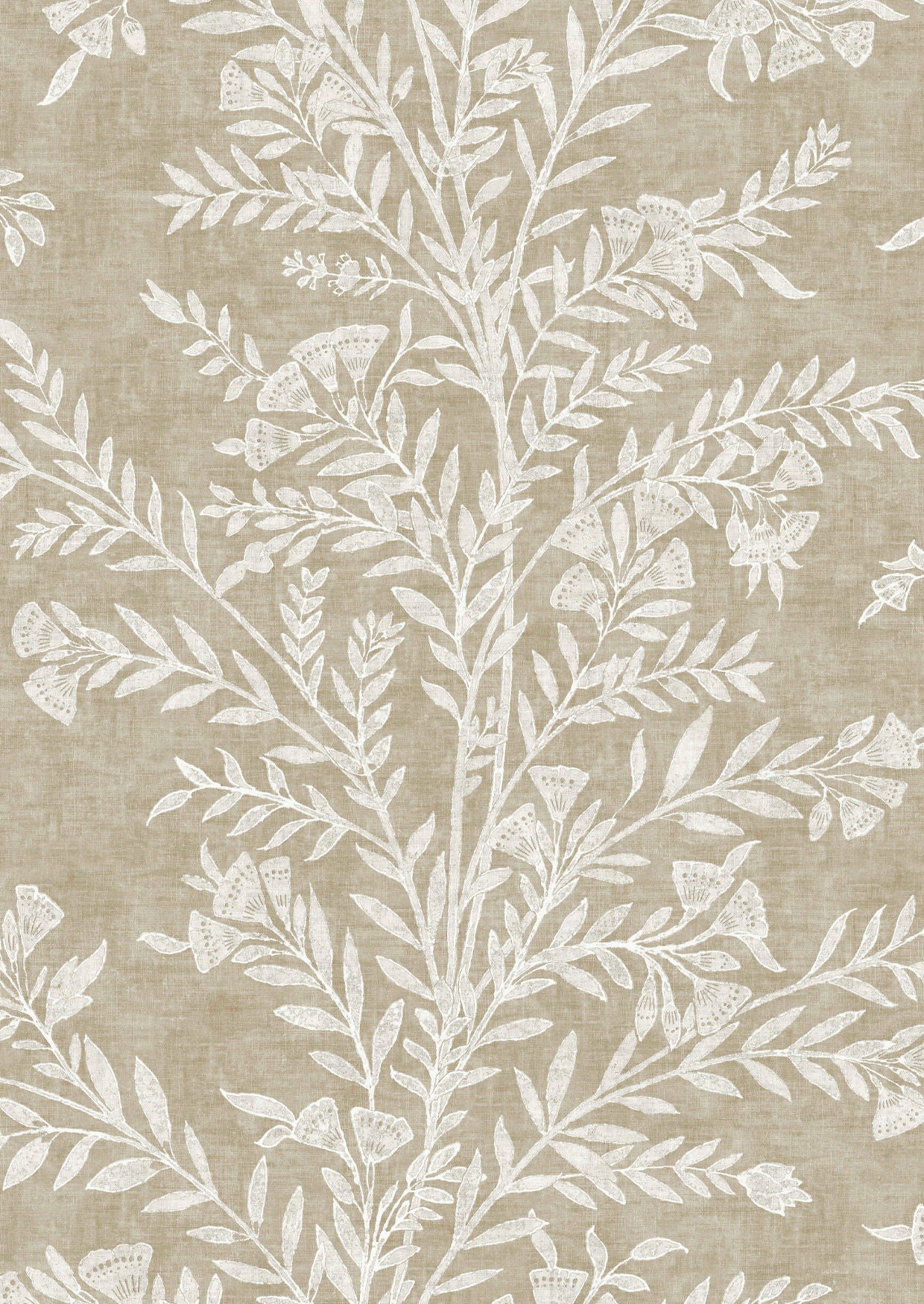 Fan Flower Wallpaper - Gold Dust - Lewis & Wood