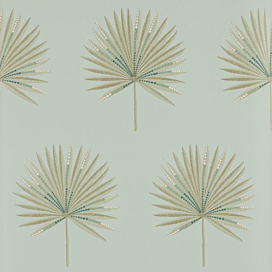 Fortunei Wallpaper - Aqua - J182W-03 - Jane Churchill