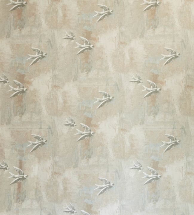 Fresco Birds Wallpaper - Natural - BG0700 - 101 - Barneby Gates