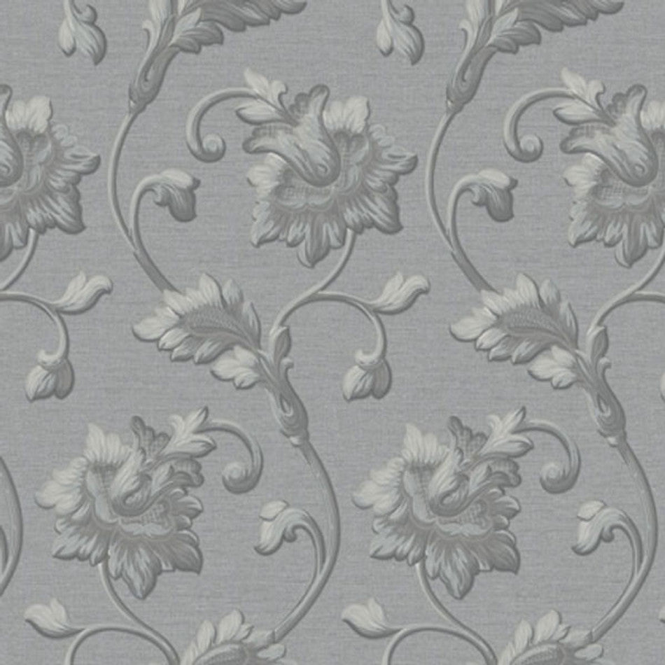 JC1002-3 - John Wilman Goodwood Wallpaper - Grey/ Silver - Design ID