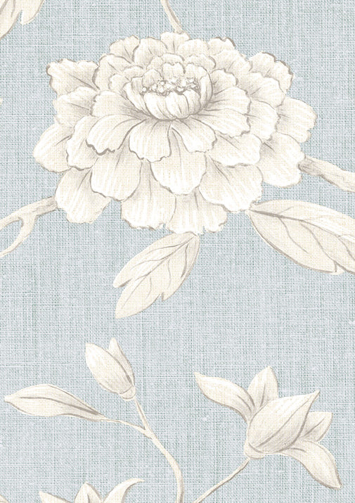 Jasper Peony Wallpaper - Ciel - Lewis & Wood