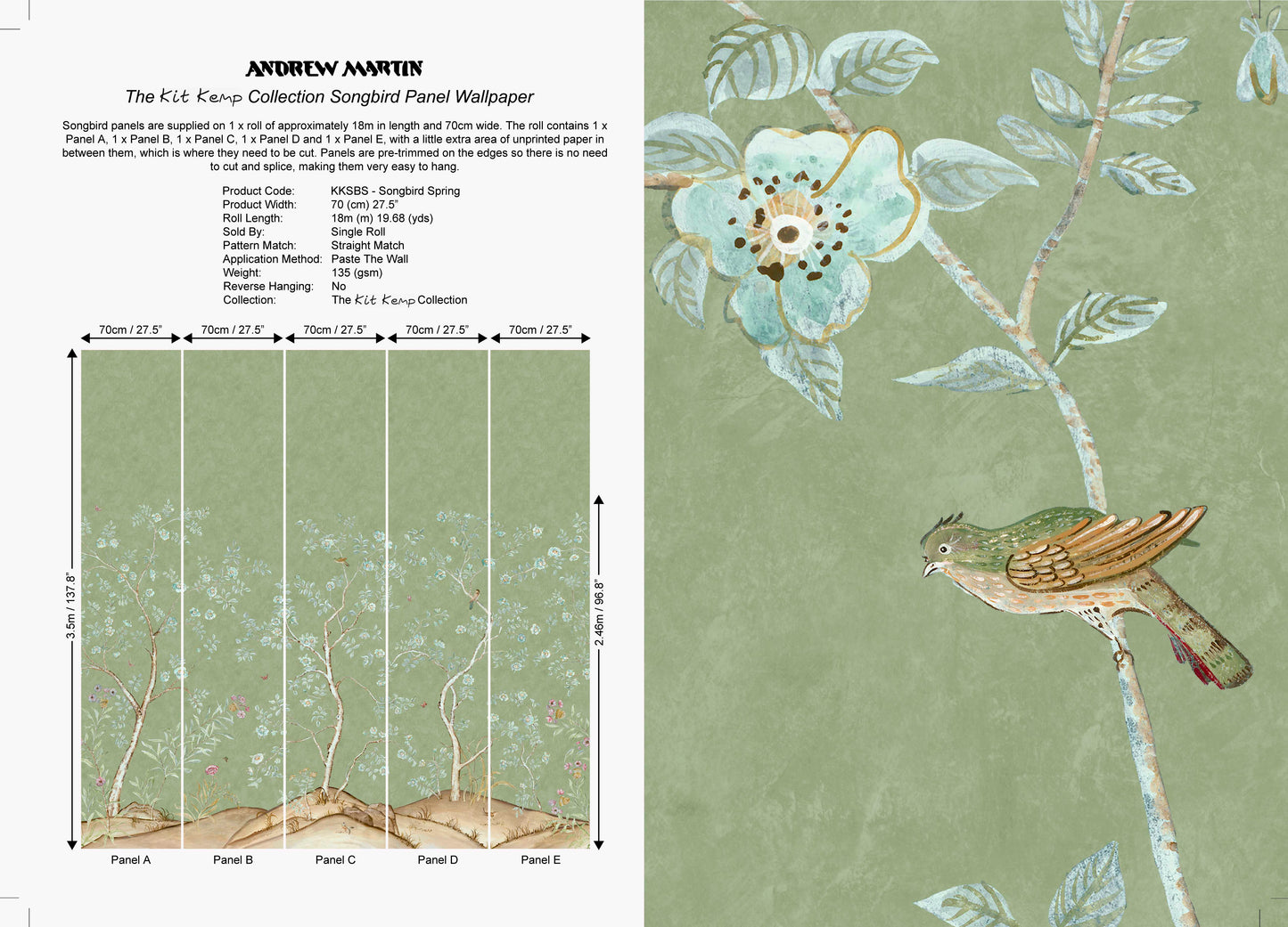 KKSBS - Songbird Wallpaper - Spring - Andrew Martin