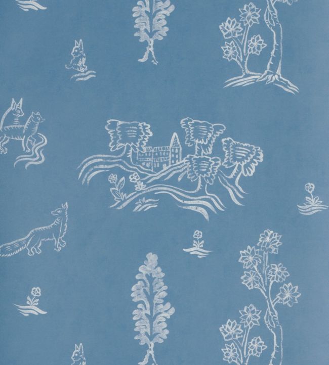KKWYHB - Wychwood Wallpaper - Happy Blue - Andrew Martin