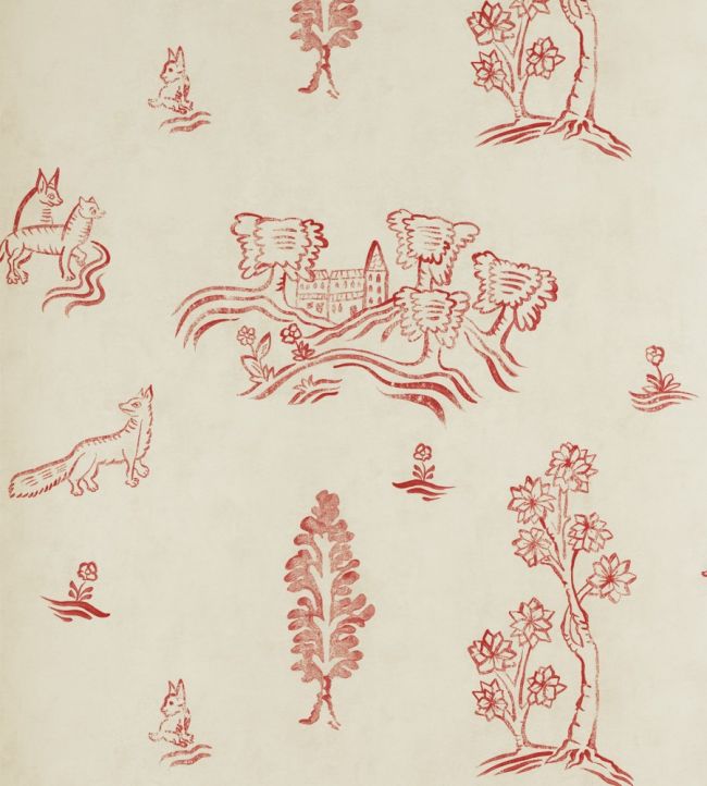 KKWYHR - Wychwood Wallpaper - Huntsman Red - Andrew Martin