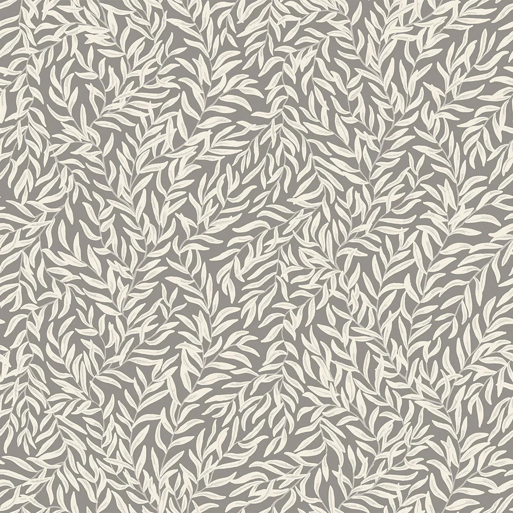 LAN100024 - Whimsical Willow Wallpaper - Linen on Earl Grey - Lucie Annabel