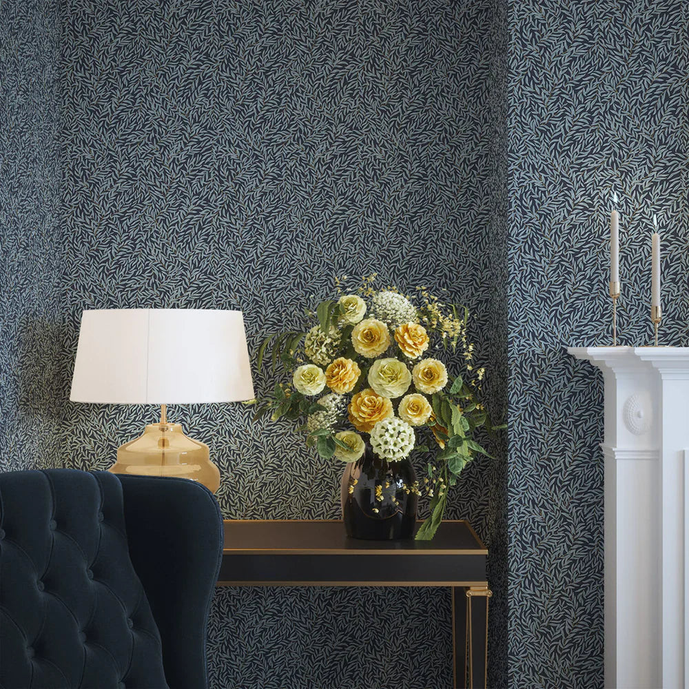 LAN100026 - Whimsical Willow Wallpaper - Egyptian Blue & Sky Blue - Lucie Annabel