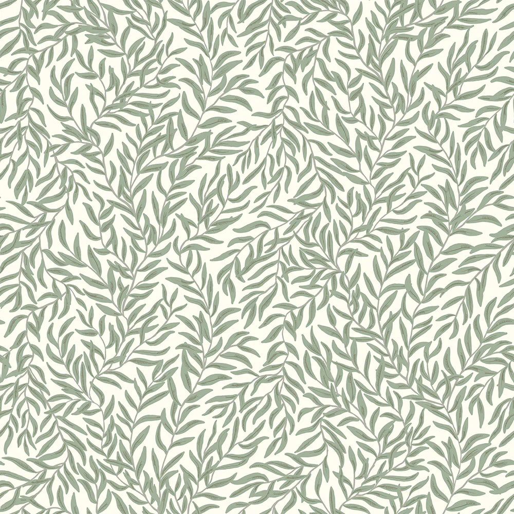 LAN100027 - Whimsical Willow Wallpaper - Windsor Cream & Thyme - Lucie Annabel