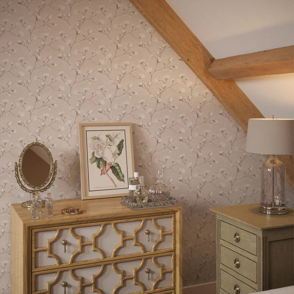 LAN100051 - Sweet Magnolia Wallpaper - Barely Blush - Lucie Annabel