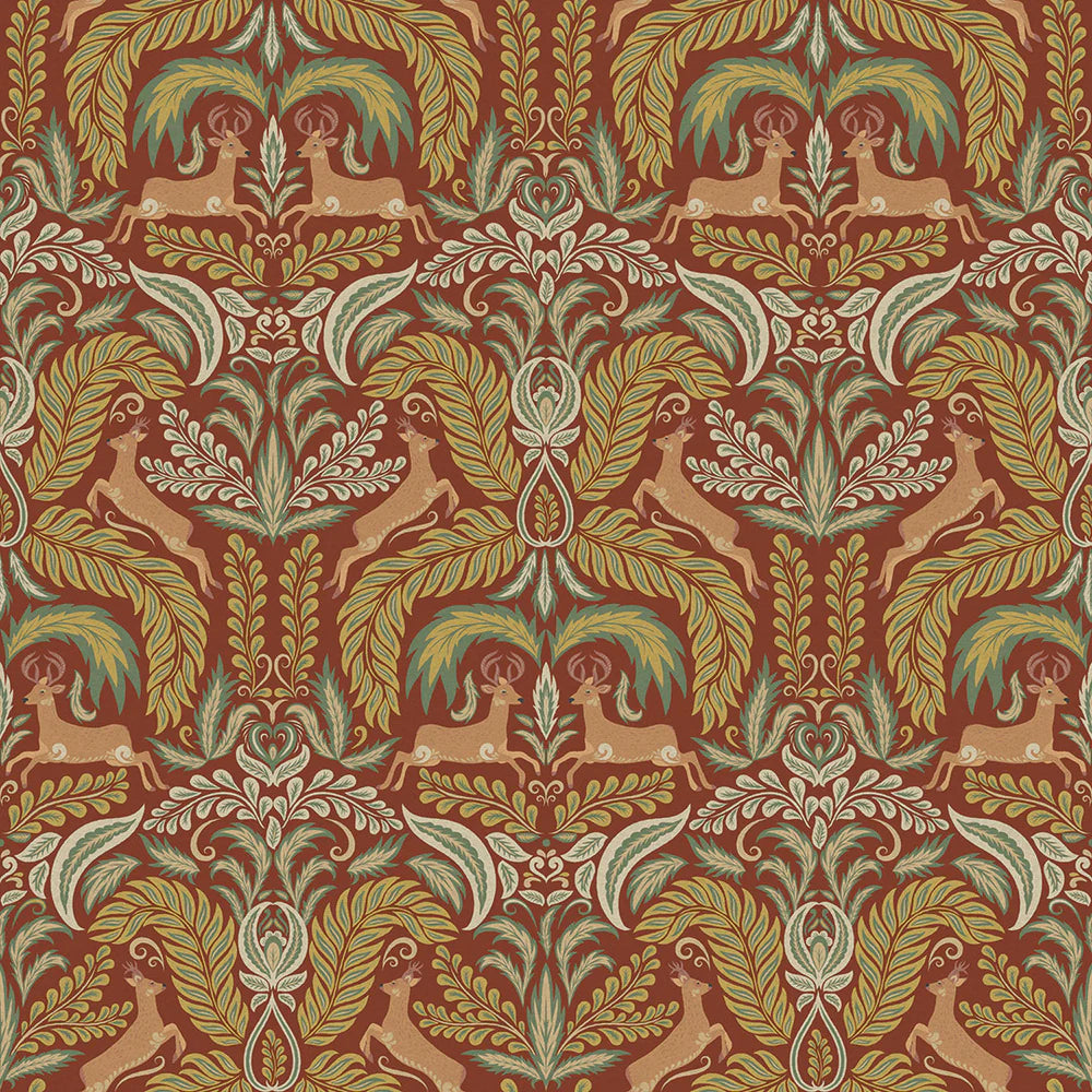 LAN100127 - The Endearing Deer Wallpaper - Autumn - Lucie Annabel
