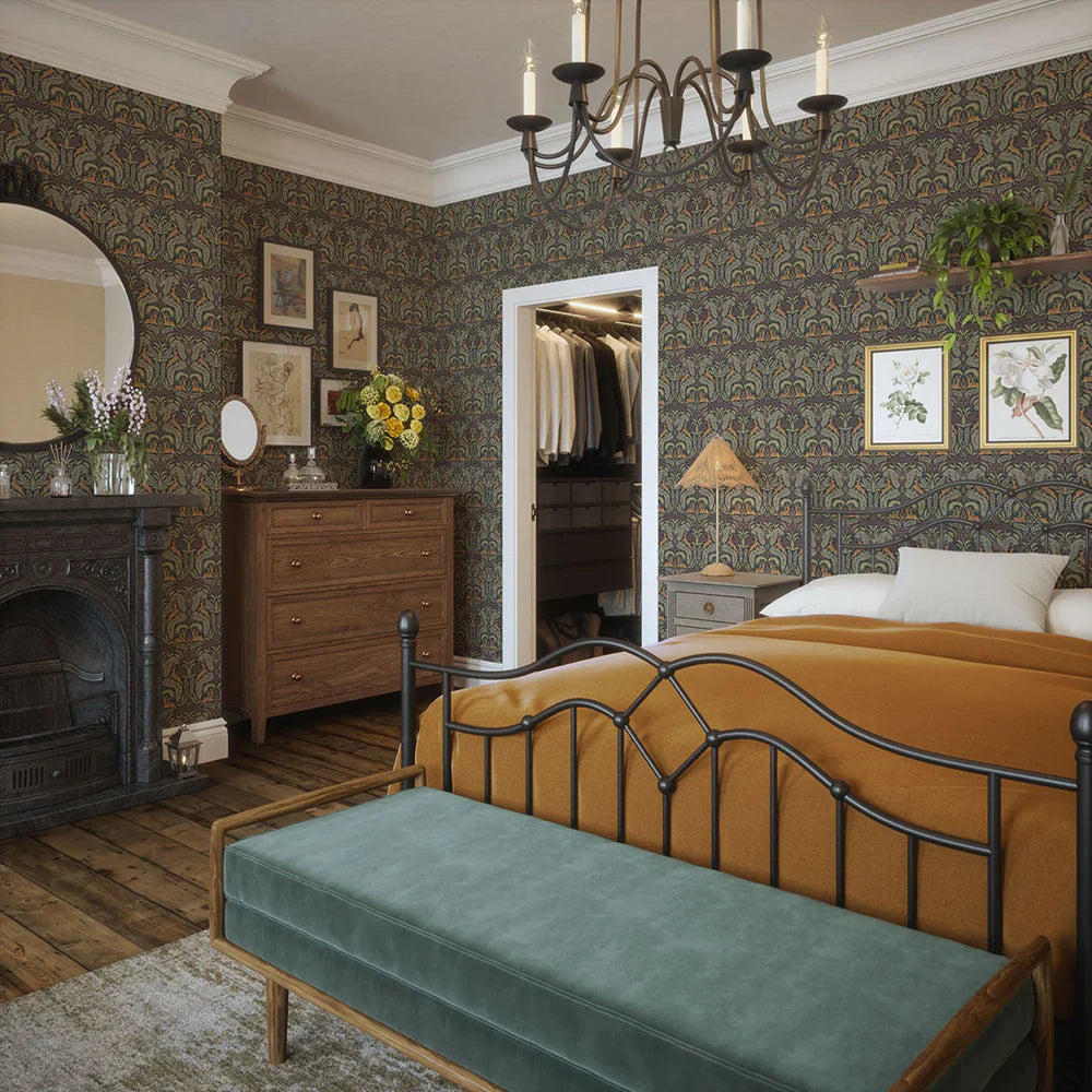 LAN100129 - The Endearing Deer Wallpaper - Rich Tone - Lucie Annabel