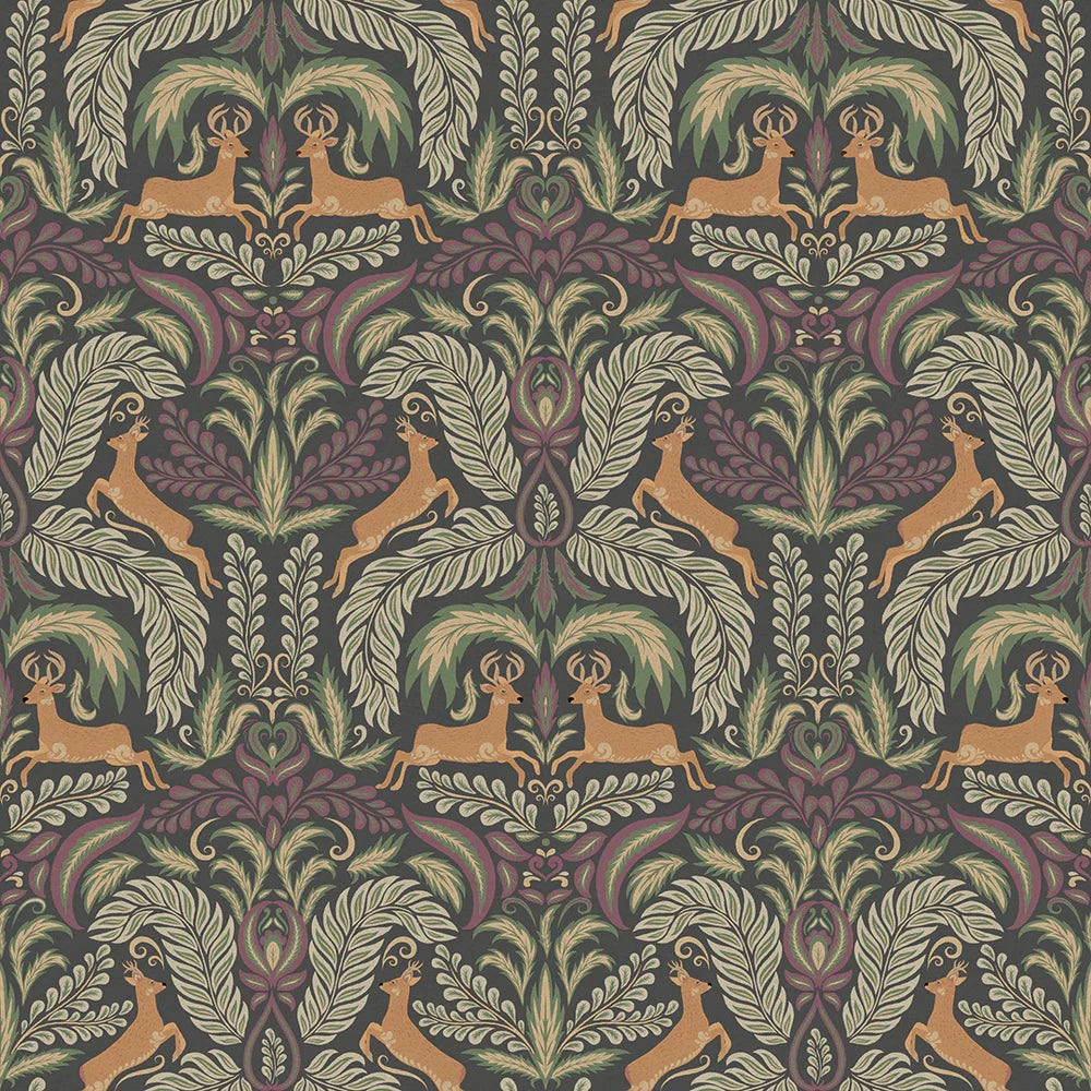 LAN100129 - The Endearing Deer Wallpaper - Rich Tone - Lucie Annabel