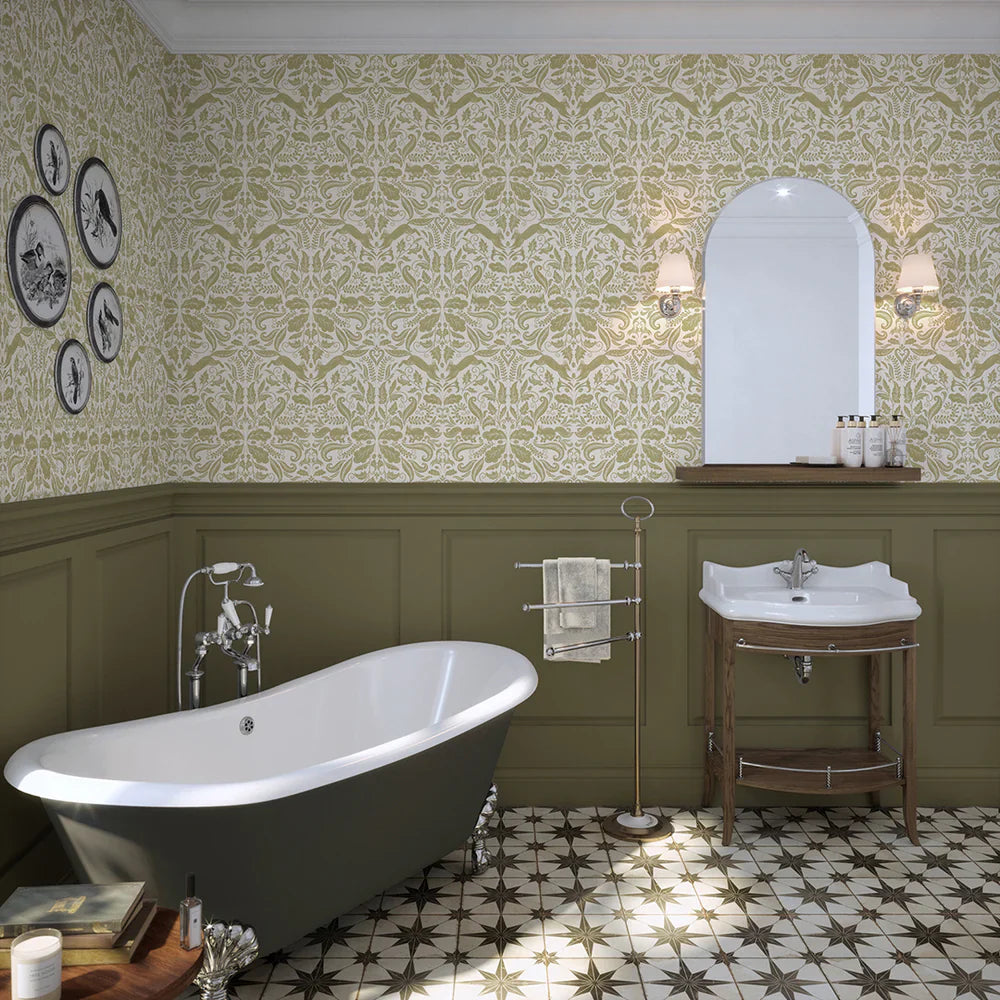 LAN100132 - The Secret Squirrel Wallpaper - Avocado - Lucie Annabel