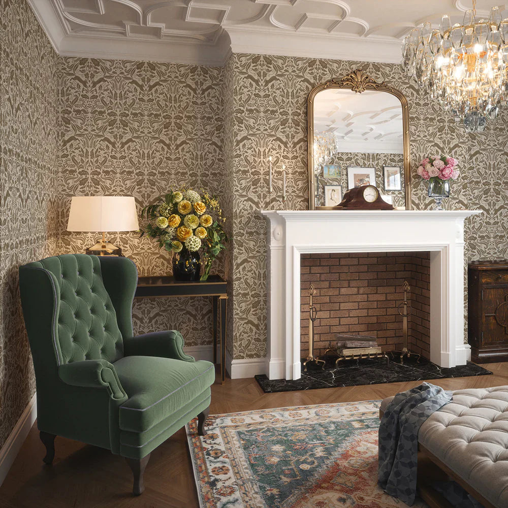 LAN100134 - The Secret Squirrel Wallpaper - Cocoa - Lucie Annabel