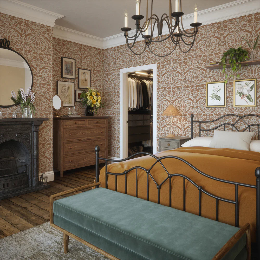 LAN100135 - The Secret Squirrel Wallpaper - Spice - Lucie Annabel