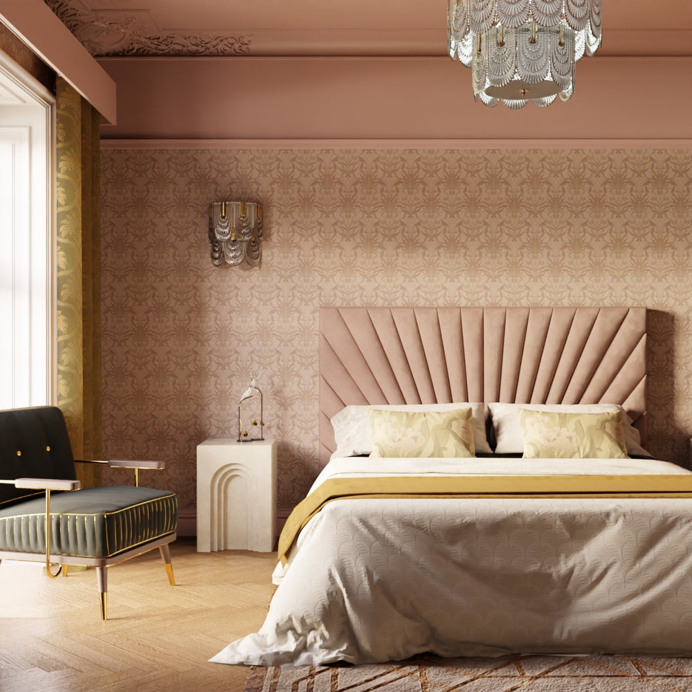 LAN100160 - Versailles Wallpaper - Shades of Rose & Gold - Lucie Annabel
