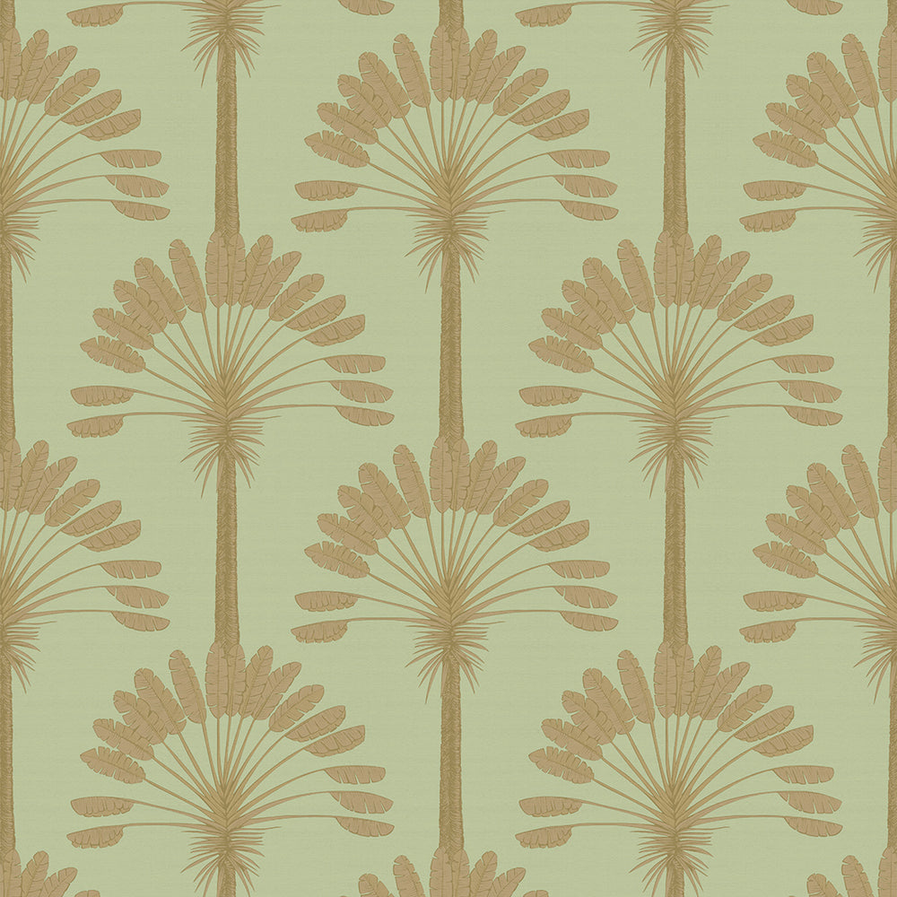 LAN100193 - Palmette Wallpaper - Olive & Gold - Lucie Annabel
