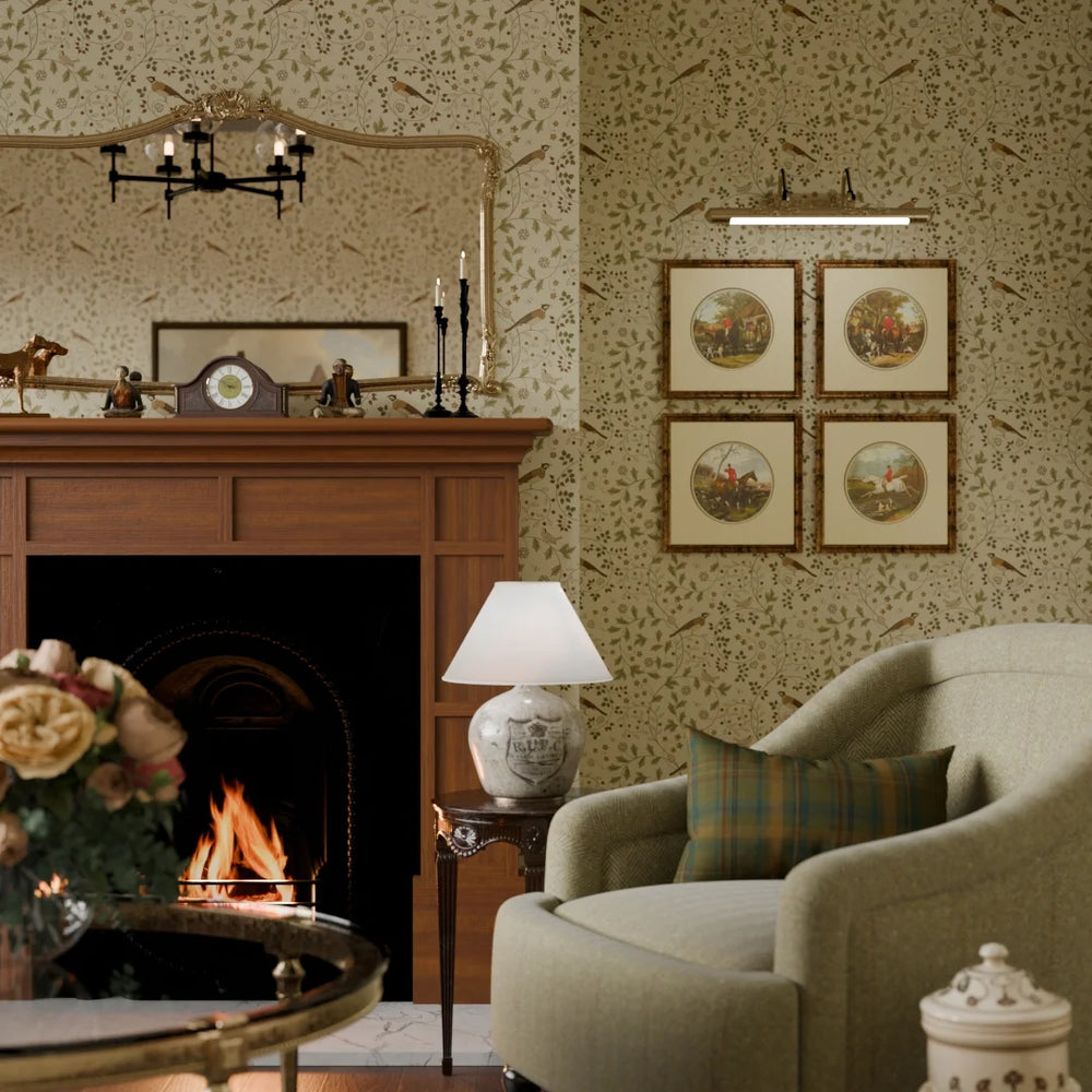 LAN100219 - The Grand Estate Wallpaper - Rural Tones on Rich Cream - Lucie Annabel