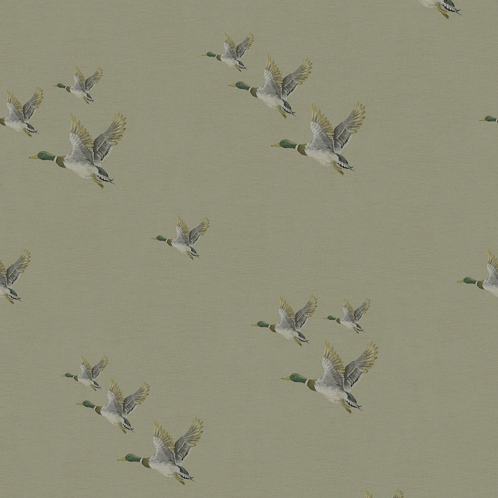LAN100221 - The Mallards Wallpaper - Warm Grey - Lucie Annabel