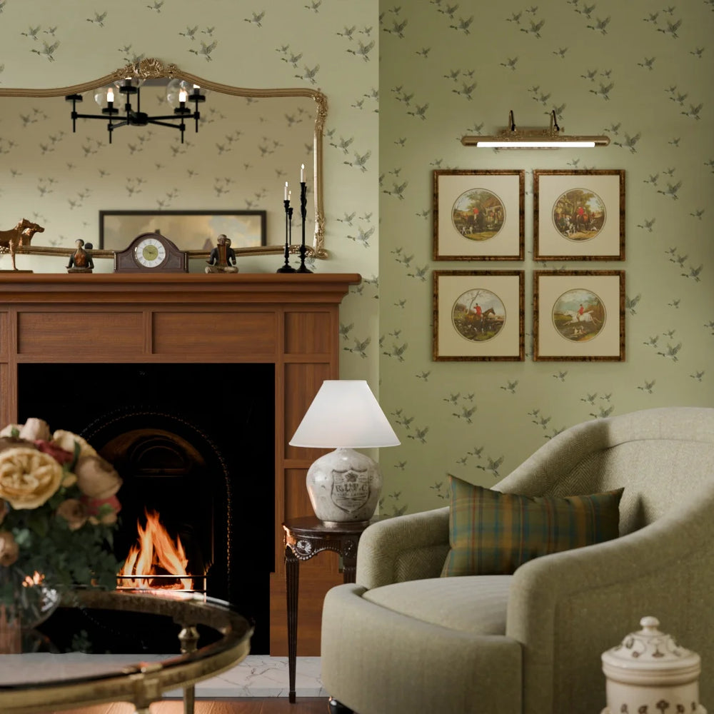 LAN100223 - The Mallards Wallpaper - Sand - Lucie Annabel