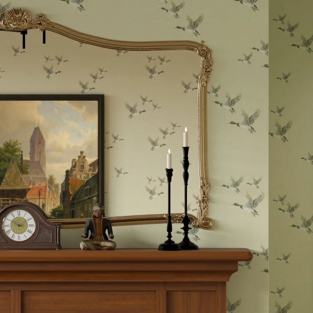 LAN100223 - The Mallards Wallpaper - Sand - Lucie Annabel