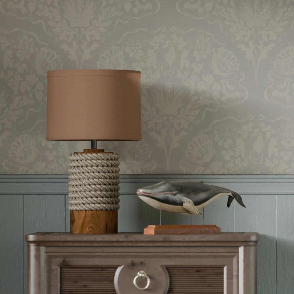 LAN100325 - St. Mawes Lace Wallpaper - Shades of Mineral - Lucie Annabel