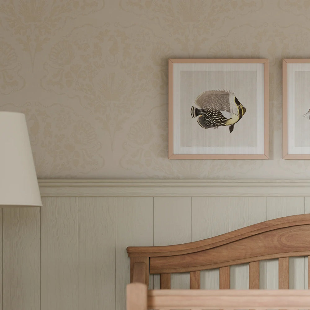 LAN100327 - St. Mawes Lace Wallpaper - Shades of Sand - Lucie Annabel