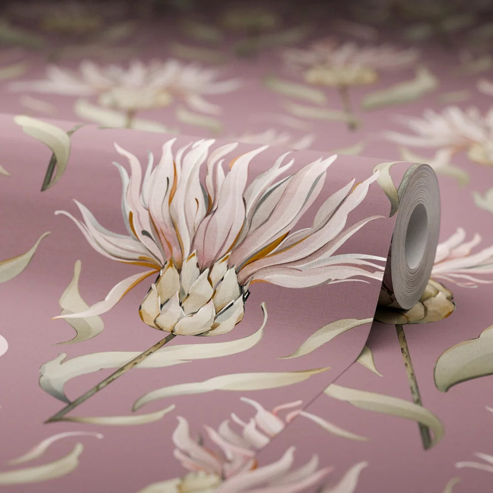 LAN100345 - Thistle Royale Wallpaper - French Mauve - Lucie Annabel