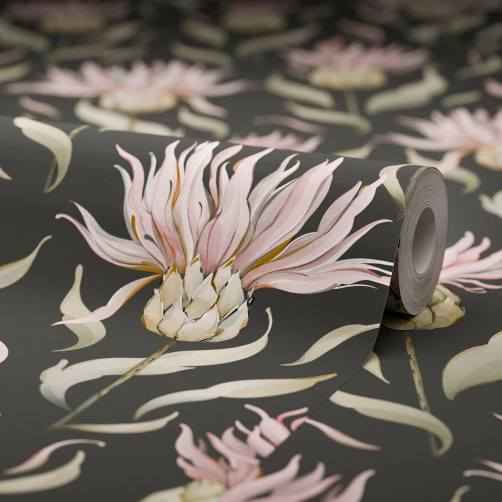 LAN100348 - Thistle Royale Wallpaper - Charcoal - Lucie Annabel