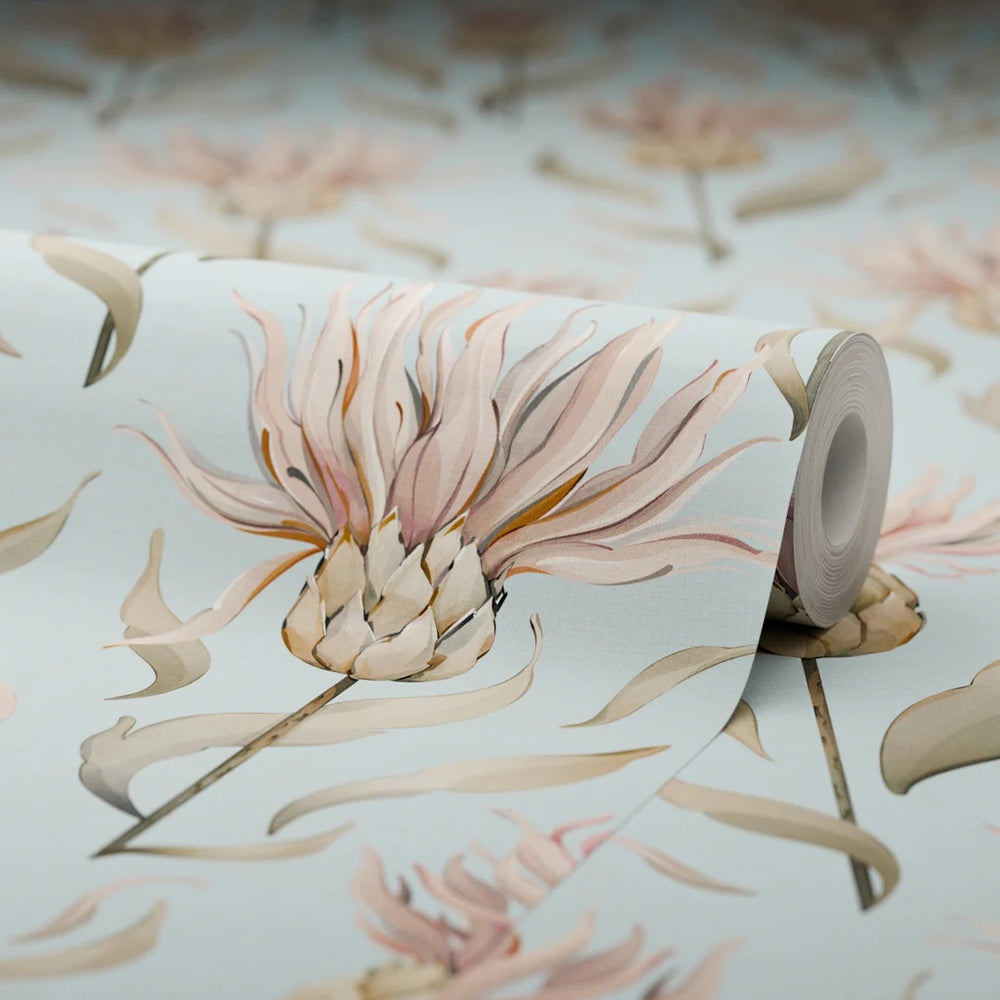 LAN100350 - Thistle Royale Wallpaper - Mineral Mist - Lucie Annabel