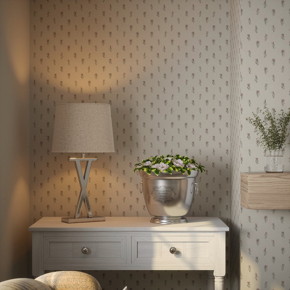 LAN100355 - Wee Thistle Wallpaper - Vintage Cream - Lucie Annabel