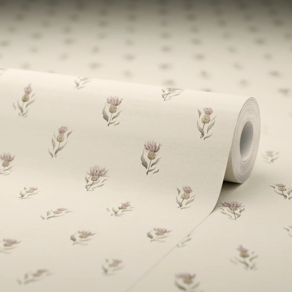 LAN100355 - Wee Thistle Wallpaper - Vintage Cream - Lucie Annabel
