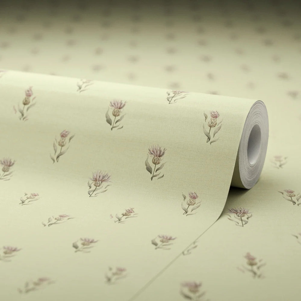 LAN100357 - Wee Thistle Wallpaper - Slow Cooked Sage - Lucie Annabel