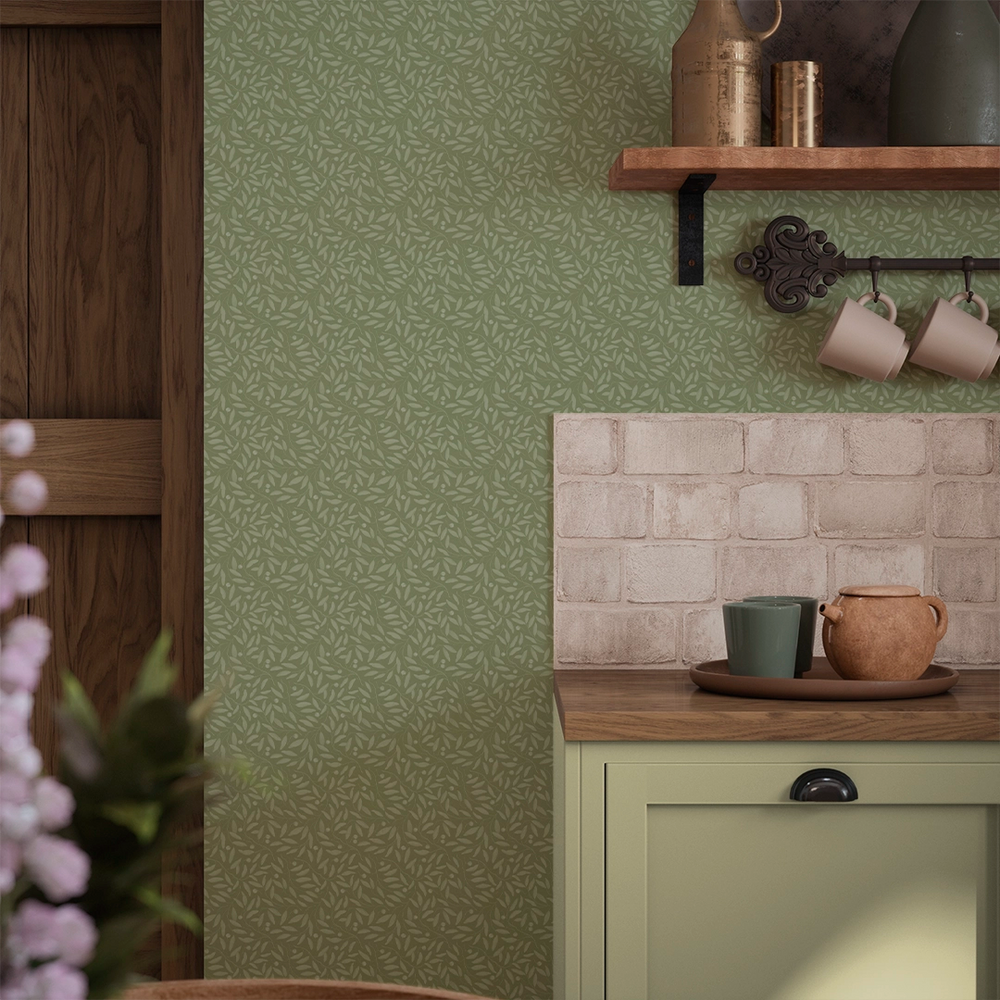 LAN100374 - Whispering Leaves Wallpaper - Olive Tree - Lucie Annabel