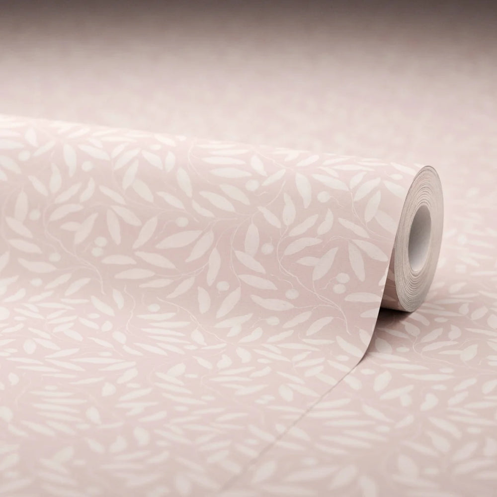 LAN100375 - Whispering Leaves Wallpaper - Vintage Rose - Lucie Annabel