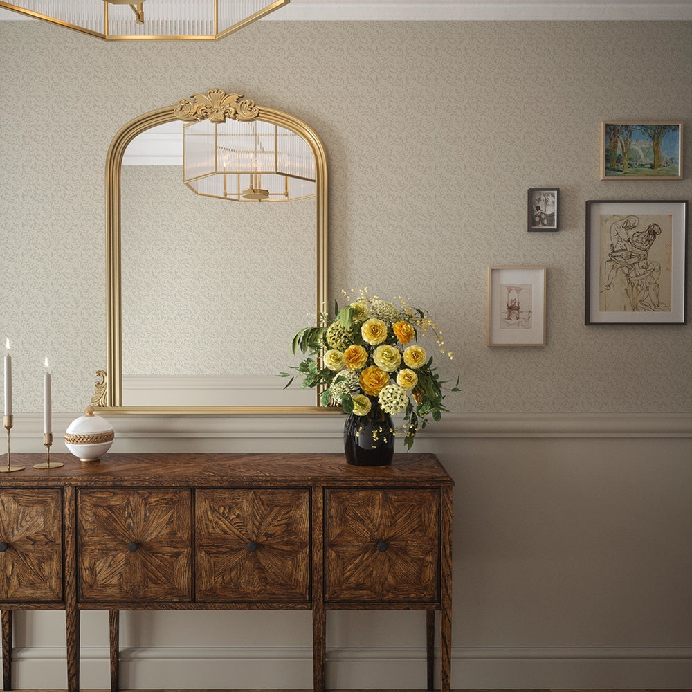 LAN100376 - Whispering Leaves Wallpaper - Vintage Cream - Lucie Annabel